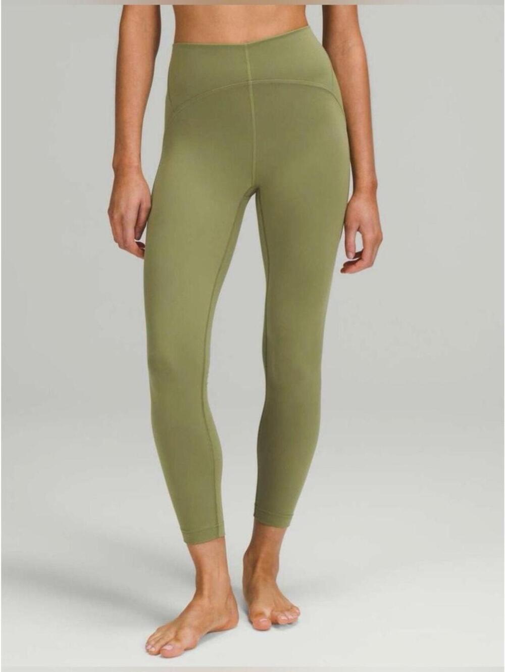 Lululemon InStill High-Rise Bronze Green Leggings Size 14 NWOT